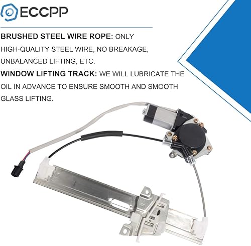 Miniatura 5 de ECCPP Elevalunas eléctrico trasero derecho del lado del pasajero con ensamblaje de motor de repuesto para Ford Escape 2008-2011 para Mercury Mariner