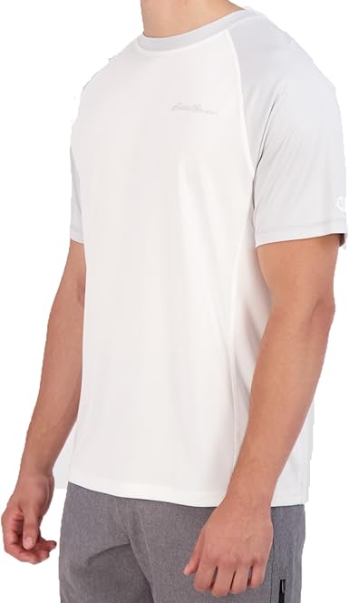 Camiseta De Baño Hombre Eddie Bauer Mens Short Sleeve Colorblock Rashguard Shirt With UPF 40+ Sun Protection, Slate Blue, M Camiseta Manga Larga Protección Solar