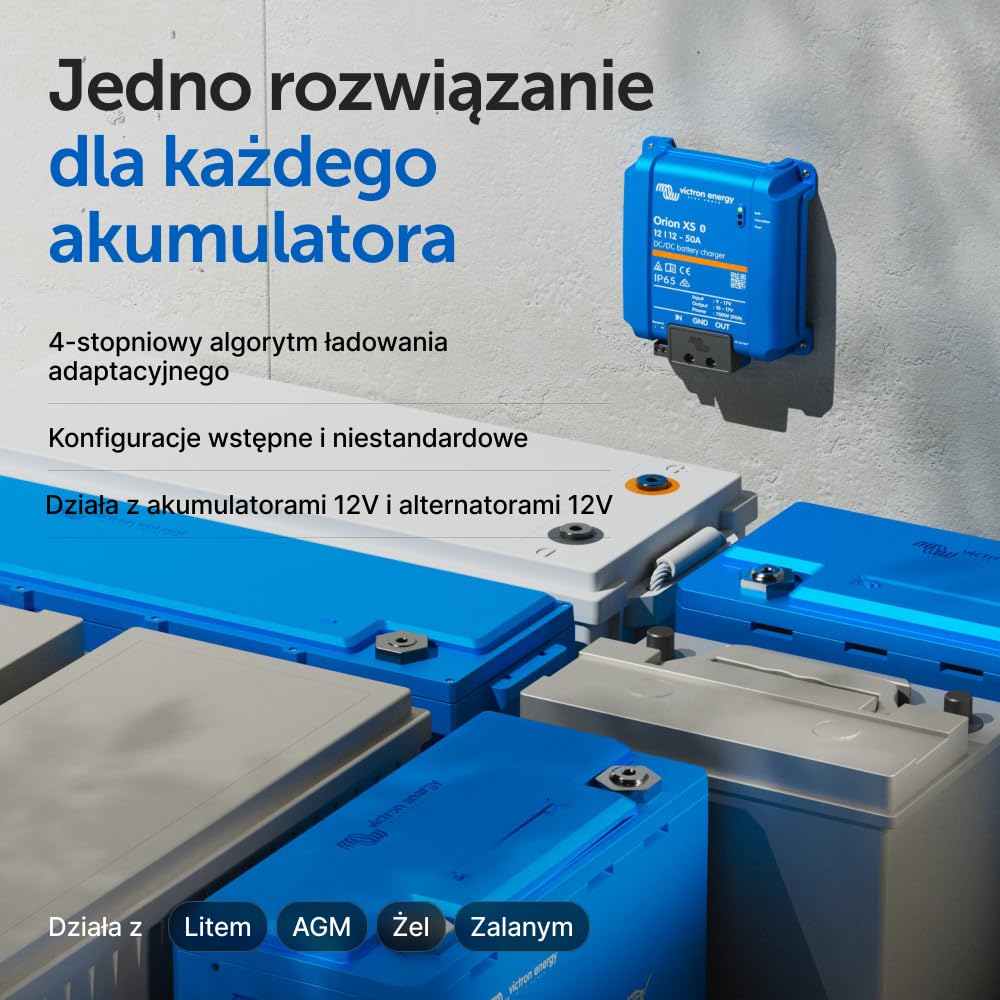 Victron Energy Ładowarka akumulatorów Orion XS 12/12 V 50 A DC-DC z Ulepszeniami EMC