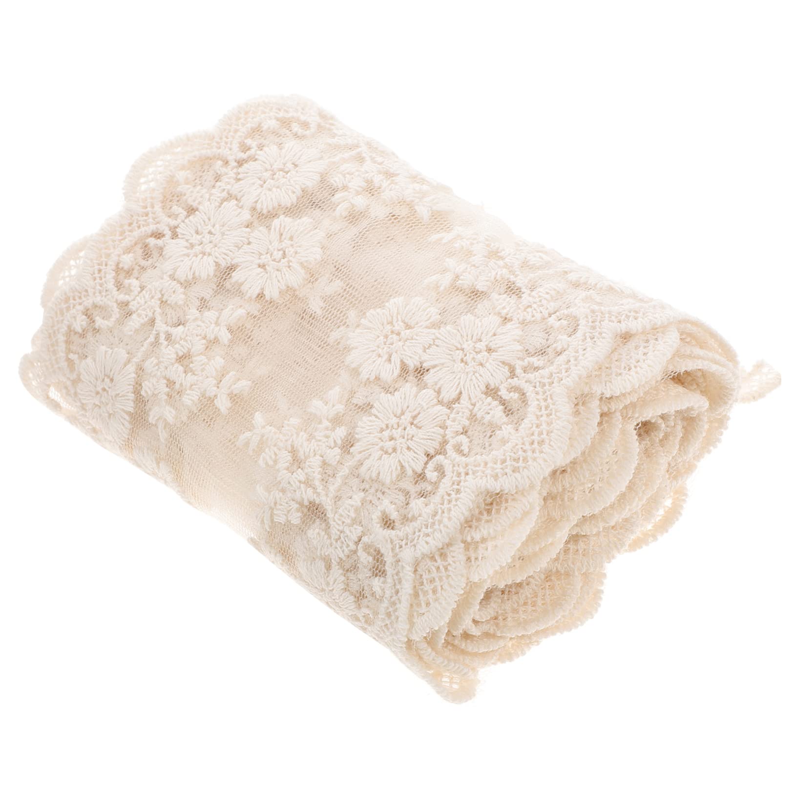 EXCEART 4rollos Cinta De Encaje Decorativo Para Borde De Floral Para Manualidades y Vestidos Metros De Raso Sin Elasticidad Para Boda y Accesorios