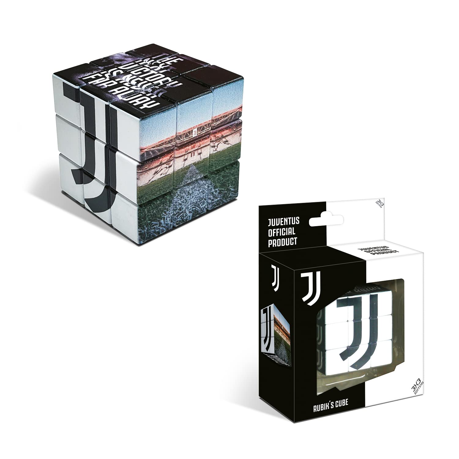 Mondo Toys - Cubo di Rubik Juventus, Rubik's Rubik, rompicapo originale 3x3 ad abbinamento di colori, classico cubo per problem-solving, 25648