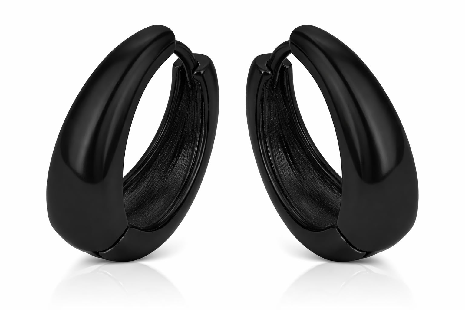 Men Jewellery Kaju Bali Salman Khan Style Silver Hoop Earrings for Men and Boys Man Unisex Bali-BALI (Black)