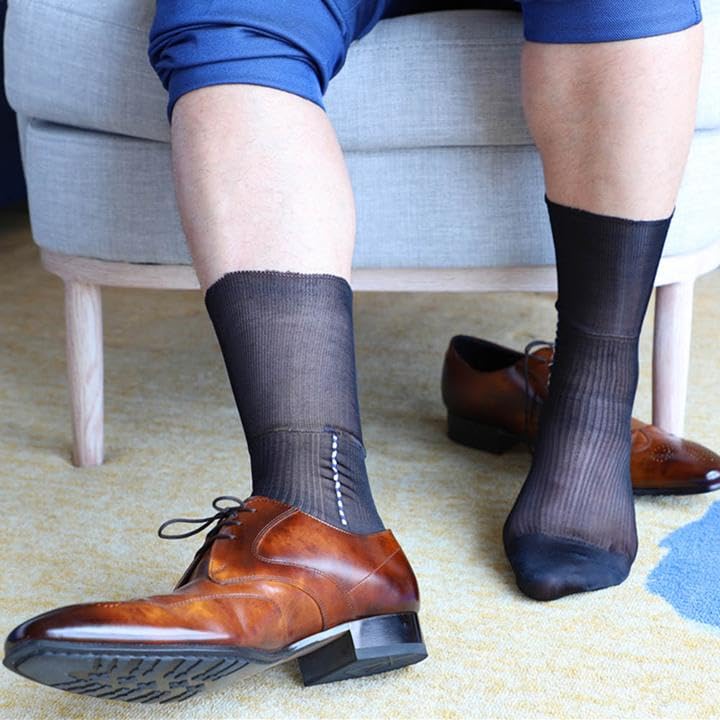 Men's Socks, Ultra Thin Breathable Mens Dress Socks Super Soft Lightweight Socks for Men 8 Pack2