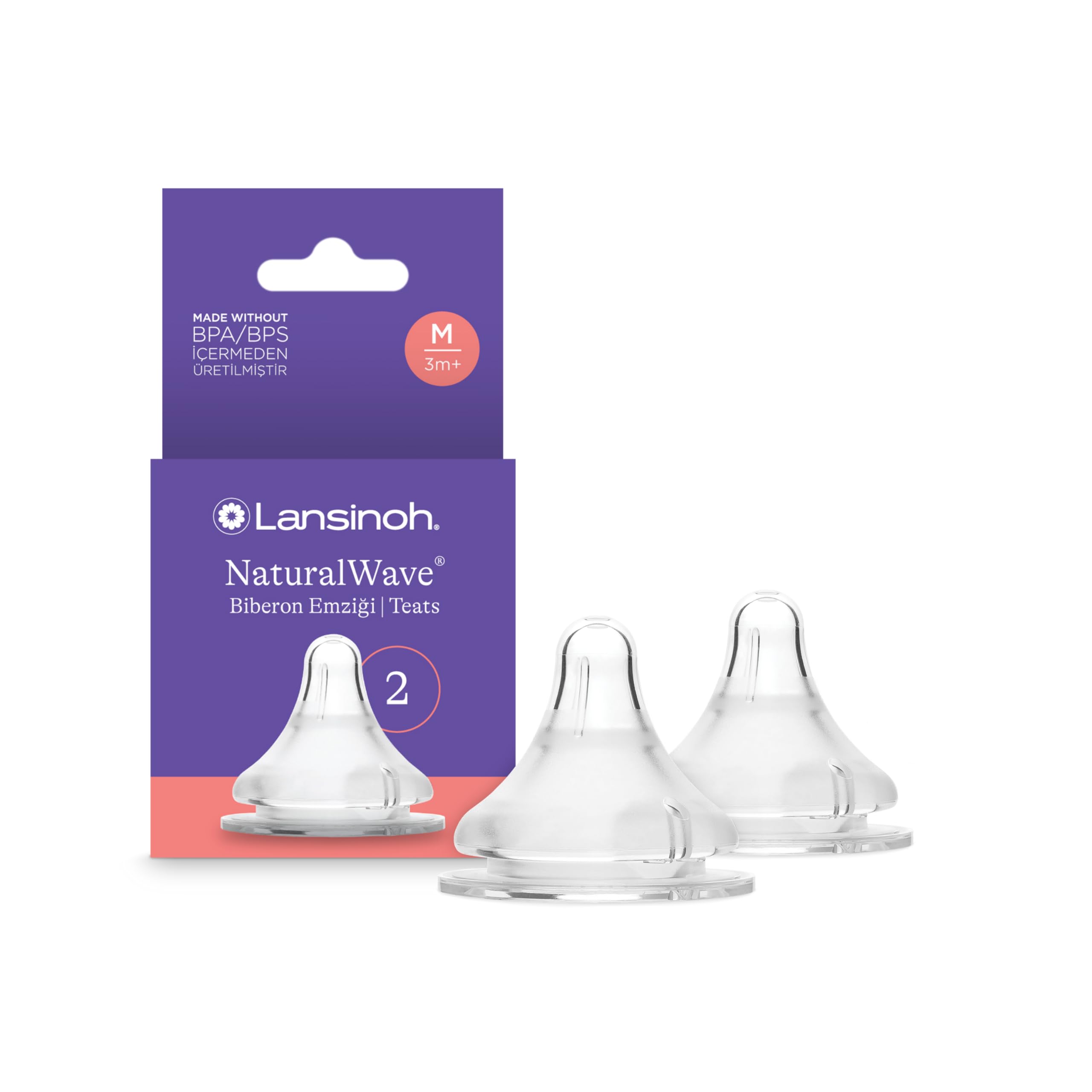 Lansinoh Natural Wave Biberon Emziği Orta Akışlı