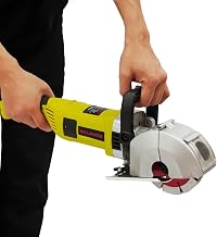 Elektrische Schlitzfräse 4000W 6500RPM 30mm Tiefe/Breite, MauernutfräSe Maschine mit Wasserpumpe + 5 Sägeblatt 121mm + Box, MauerfräSe Elektrische SchlitzfräSe WandfräSe für Beton/Ziegel