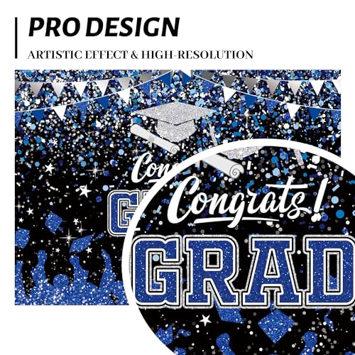 Fondo fotográfico graduación 7x5 pies azul Hilioens miniatura 6