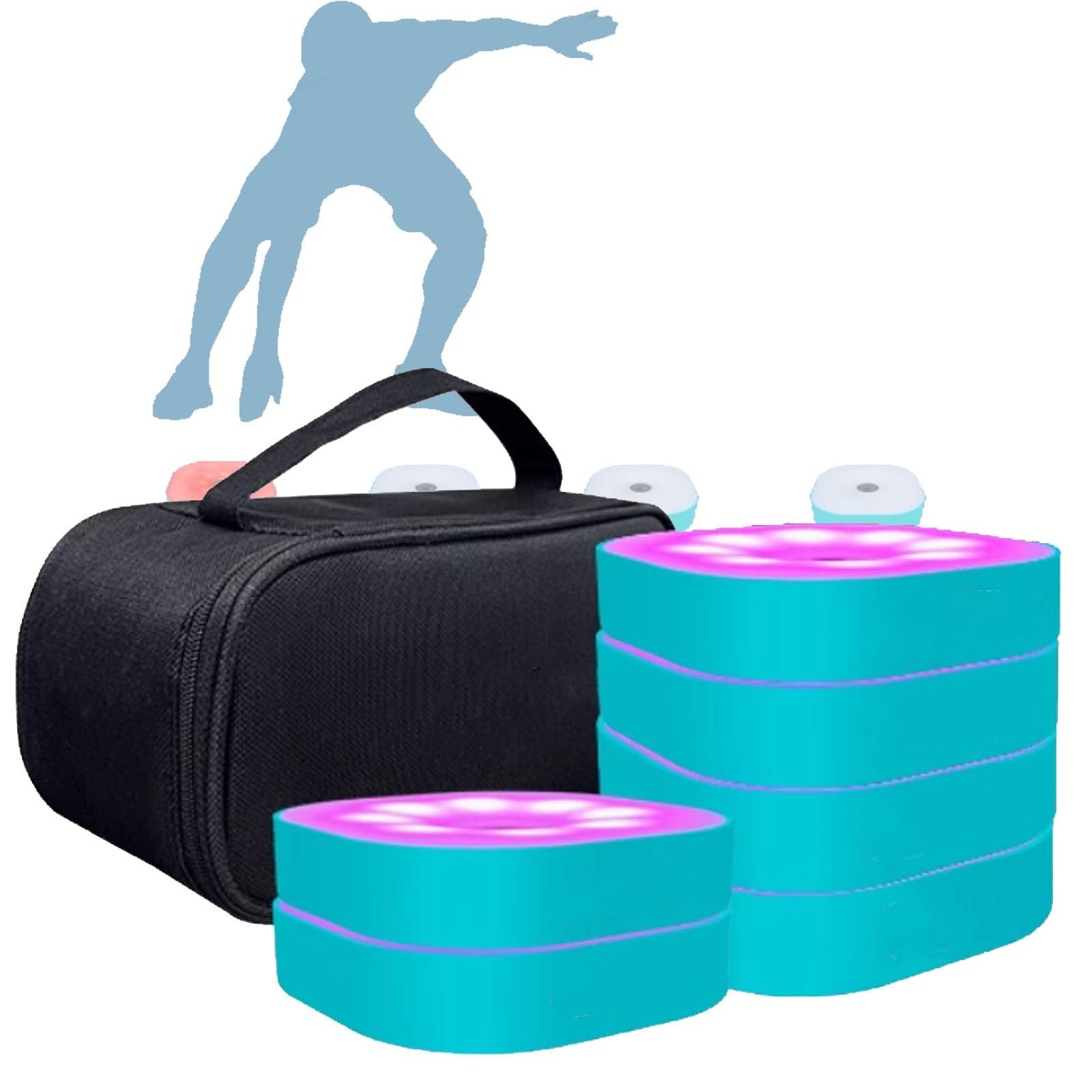 LjyAeono Reaction Agility Training Light Children's Physical Training Remote Control Light Operation, Suitable for Football, Basketball, Rugby, etc. 6lights