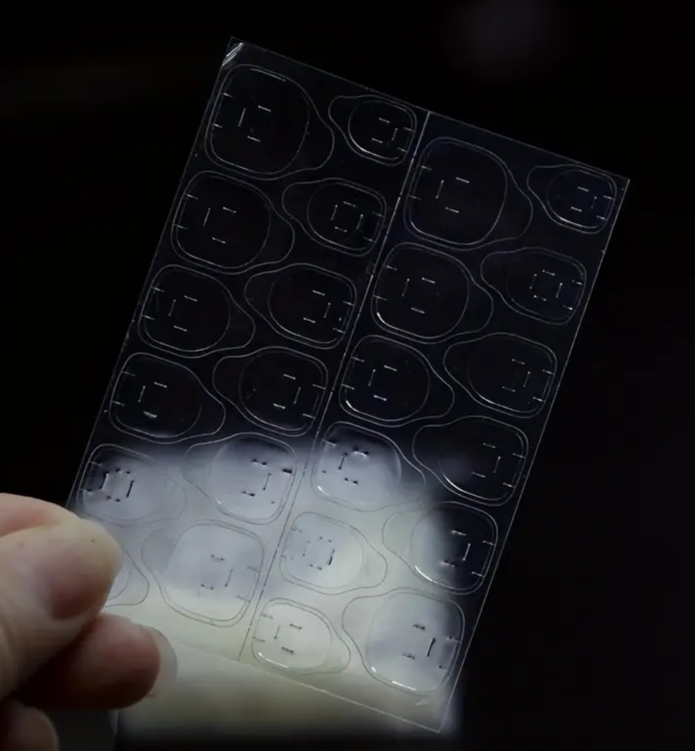 ParadiseWind Nail Adhesive Tabs, 288 Pcs, Waterproof, Breathable, Double Sided, Jelly Nail Glue Stickers, 12 Sheet, for Press on Nails, Manicure