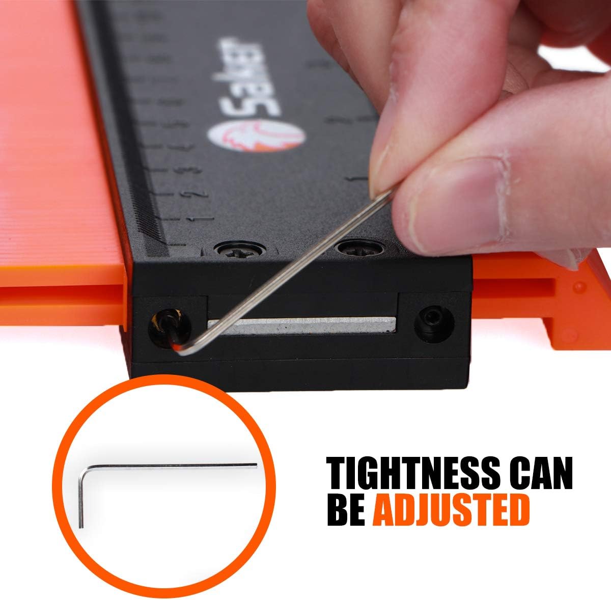 Saker Contour Gauge Profile Tool - Adjustable Lock-Precisely Copy Irregular Shape Duplicator -Irregular Welding Woodworking Tracing - Must Tool Have for DIY Handyman, Construction (10INCH FATHER'S DAY)