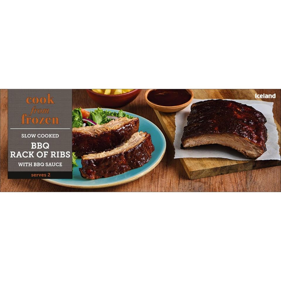 Iceland Slow Cooked BBQ Rack of Ribs with BBQ Sauce 500g