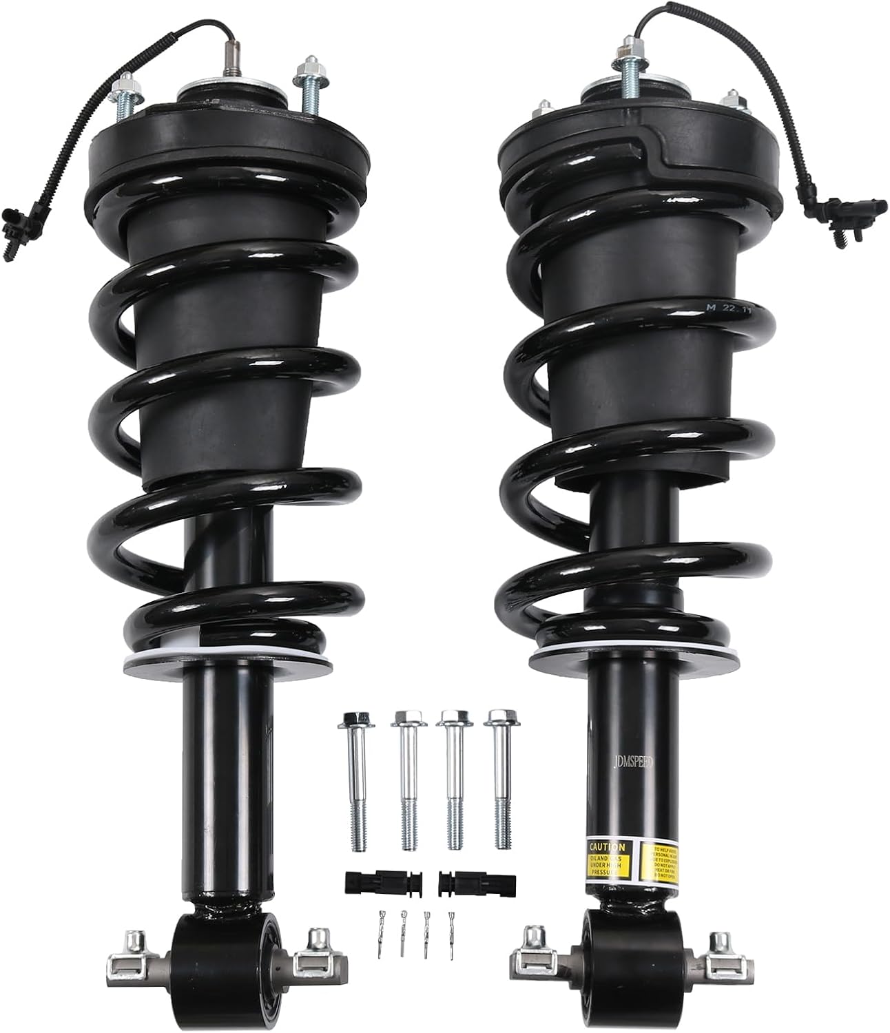 Front Air Strut Shock Absorber with Spring Magnetic Assembly Compatible with 2015-2020 Cadillac Escalade ESV Chevrolet Suburban Tahoe GMC Yukon XL Replace# 84176631, 23464589, 580-1108 Front 2015-2020