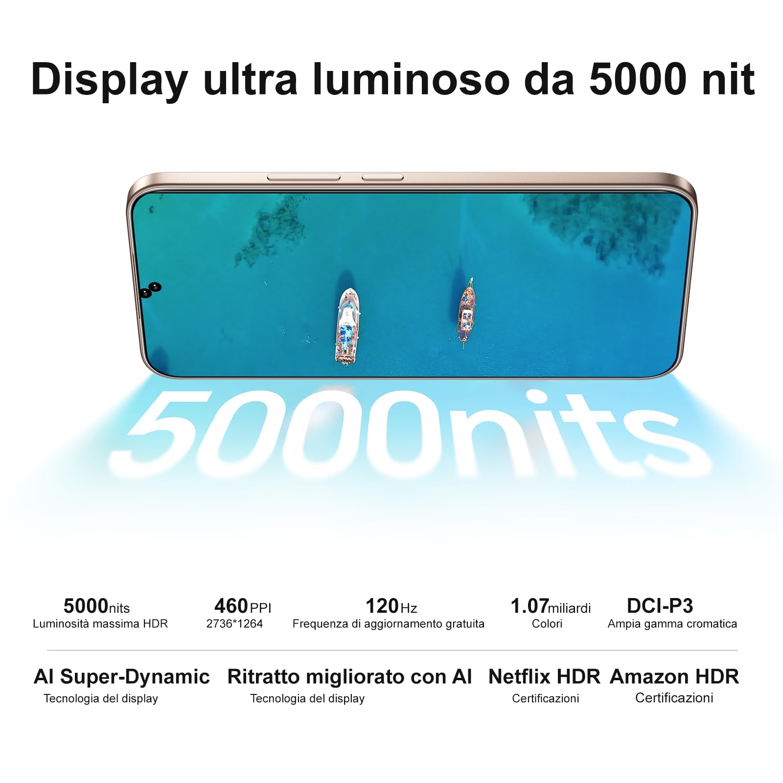 HONOR 400 Smartphone, Display AMOLED 6,55" 120Hz, 200MP Fotocamera, Batteria 5170mAh 66W, 8GB+512GB, 5G Dual SIM, Android 15 Cellulare
