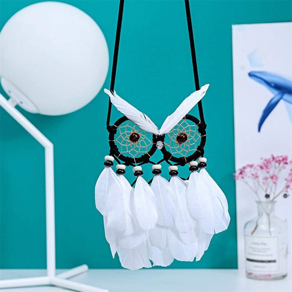 フクロウの羽20枚使用ドリームキャッチャー