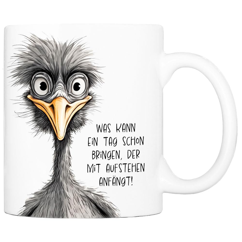 Motivations-Tasse 'Wir Starten Motiviert In Die Woche' - 350 Ml Mit QR-Code Überraschung
