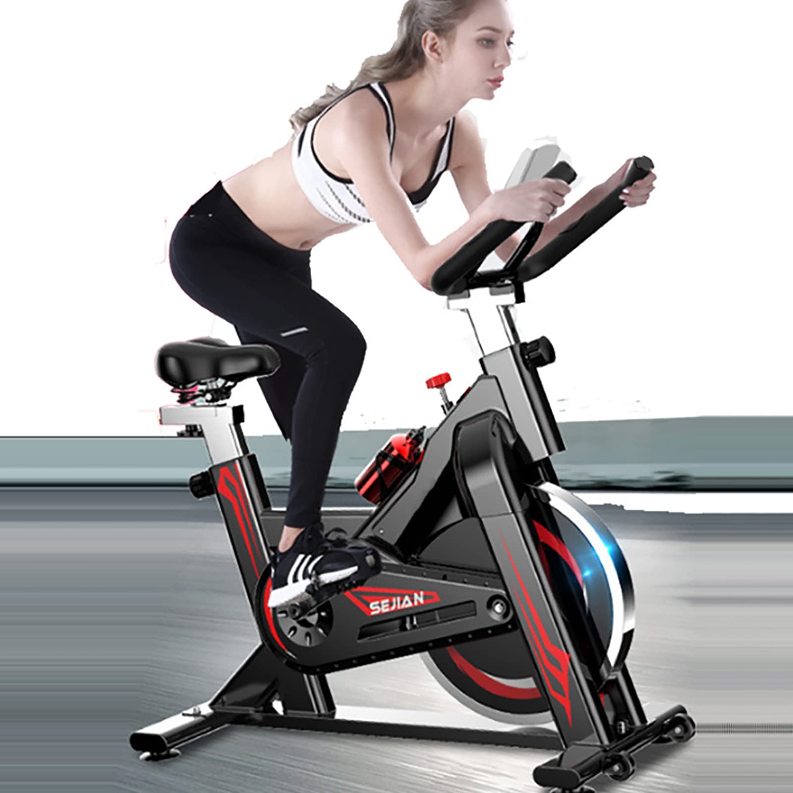 Rower stacjonarny stacjonarny - Spinningowy rower fitness, Cichy fitness Jazda na rowerze stacjonarnym Rower treningowy, Rower pionowy, Rower treningowy z oporem magnetycznym