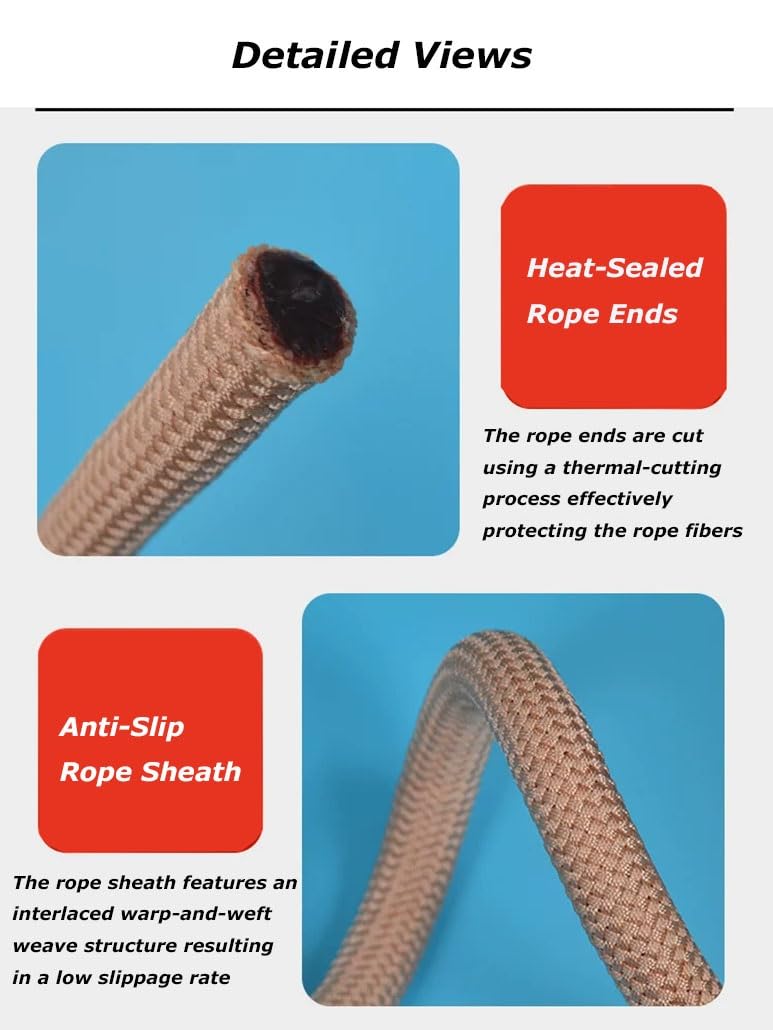 Paracord Seil Aus Reißfester Nylonschnur - 10mm Paracord Schnur - Geeignet Als Allzweckseil & Reepschnur