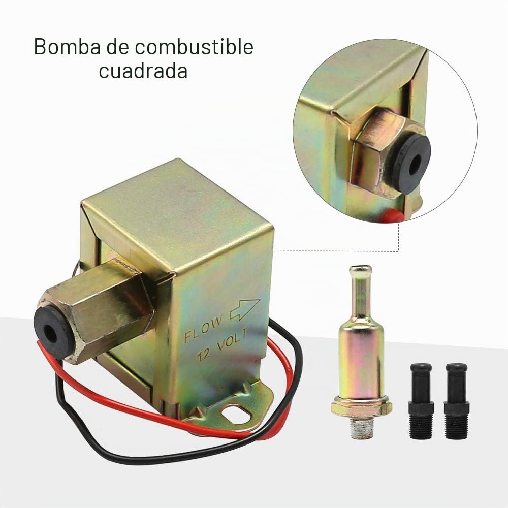 Bomba de combustible Bomba de gasolina 12V Estado sólido Facet Style Bomba de combustible para motores de carburador coches, barcos, tractores 3797522 4299544 4306842 4464613