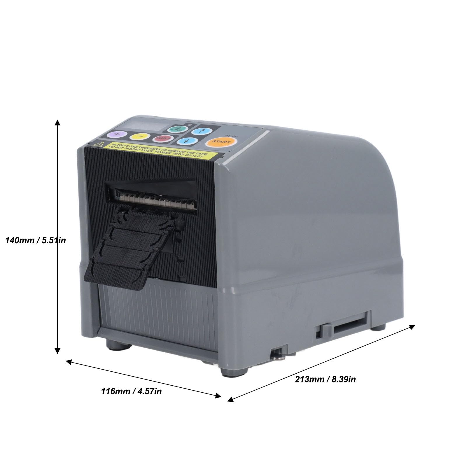 Dispensador de Cinta Automática, Máquina de Corte Eléctrica para Cintas, Ancho de 0.24-2.36 Pulgadas, 0.2-39.9 Pulgadas de Longitud, con Múltiples Accesorios, para Varias Tareas