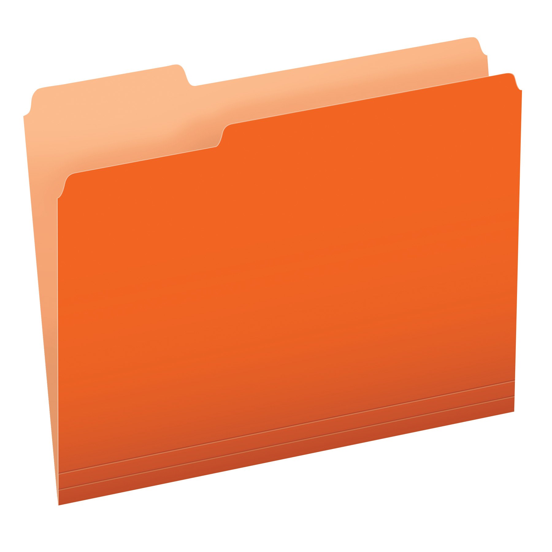 Pendaflex Two-Tone Color File Folders, Letter Size, Orange, 1/3 Cut, 100 per Box (152 1/3 ORA)