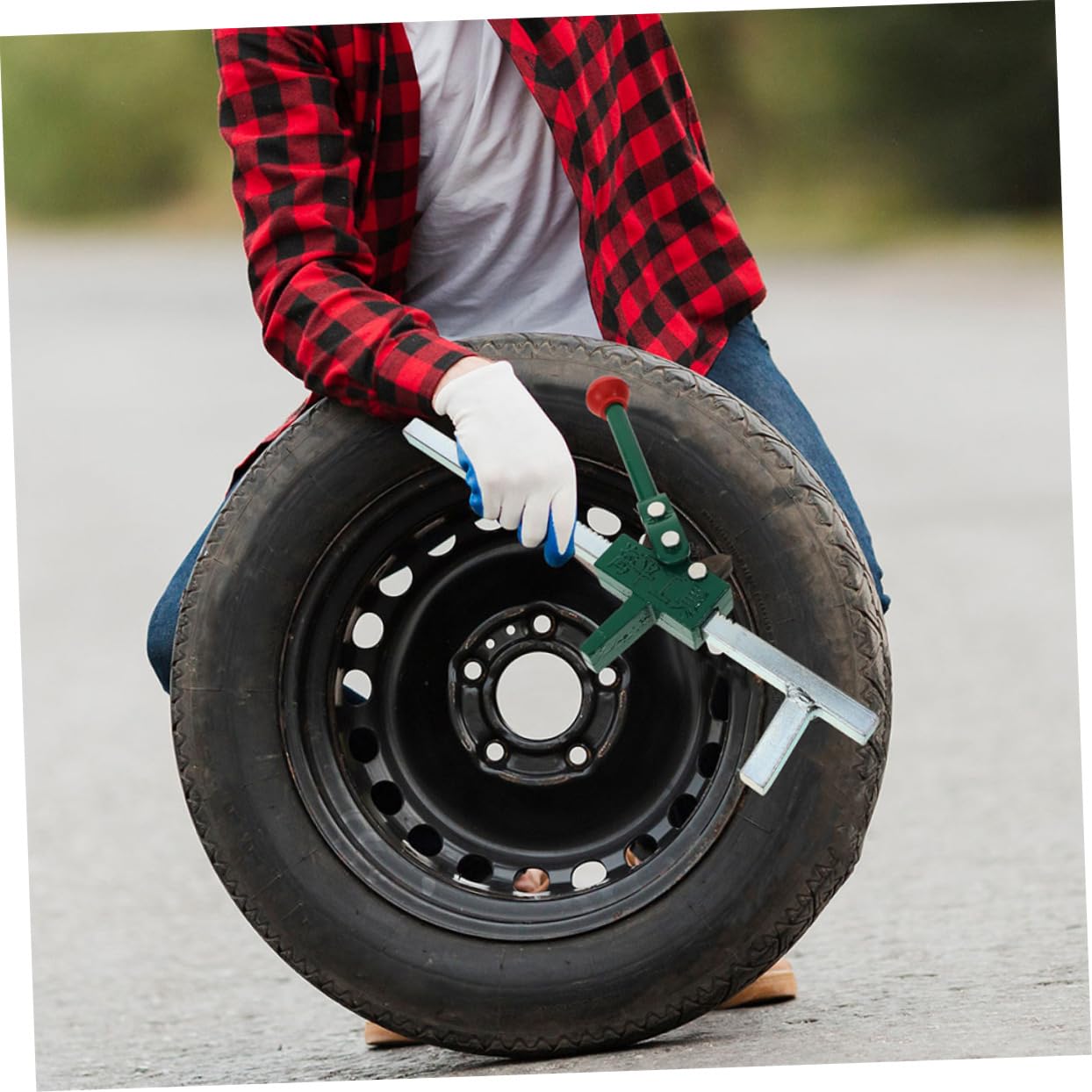 MAGICLULU Espansore Manuale Per Pneumatici Smontagomme Portatile Strumento Per Rapida Espansione Pneumatici Per Auto e Camion Costruito in Acciaio Robusto Per Durata Lungo Termine Sicuro