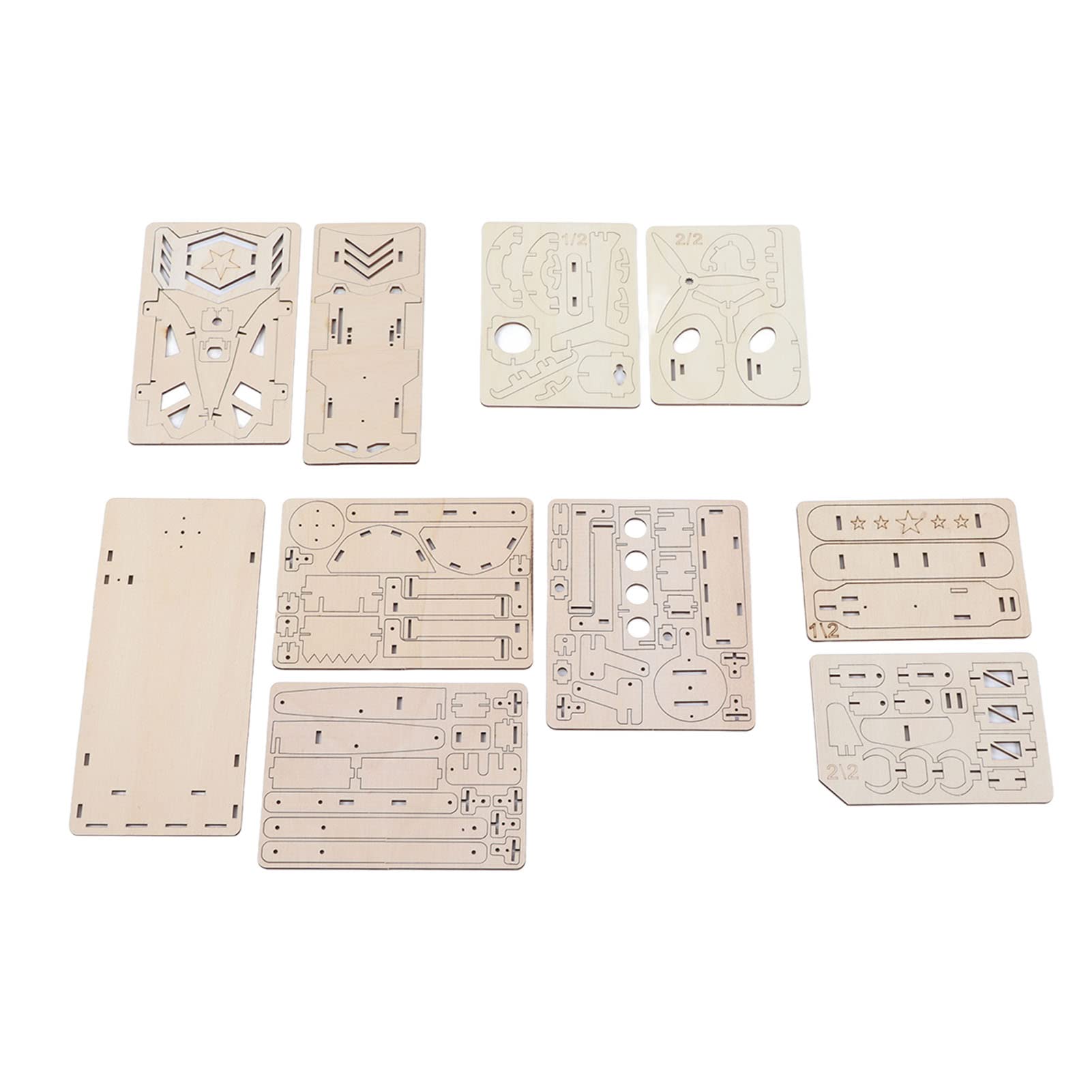 Fafeicy Jeu de Puzzle 3D en Bois 4 Pièces pour Enfants 6-14, Avion