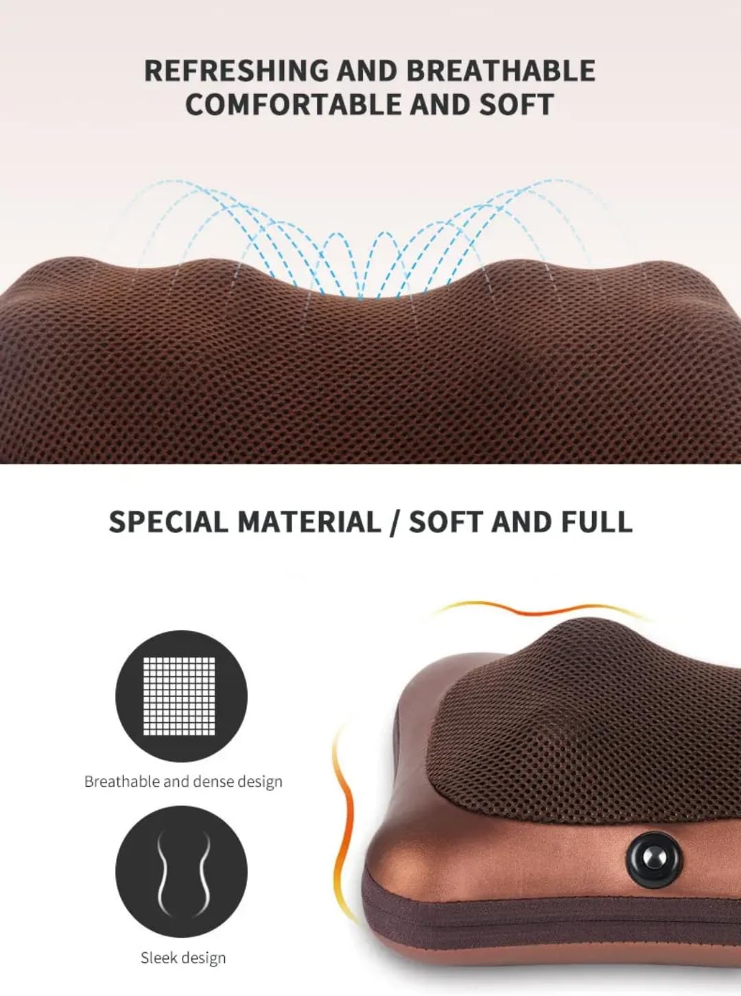 Massaggiatore Cervicale con Funzione Riscaldante – Design Ergonomico e Compatto – Silenzioso e Portatile con Borsa Inclusa – Allevia Dolori Muscolari e Tensioni al Collo e Spalle