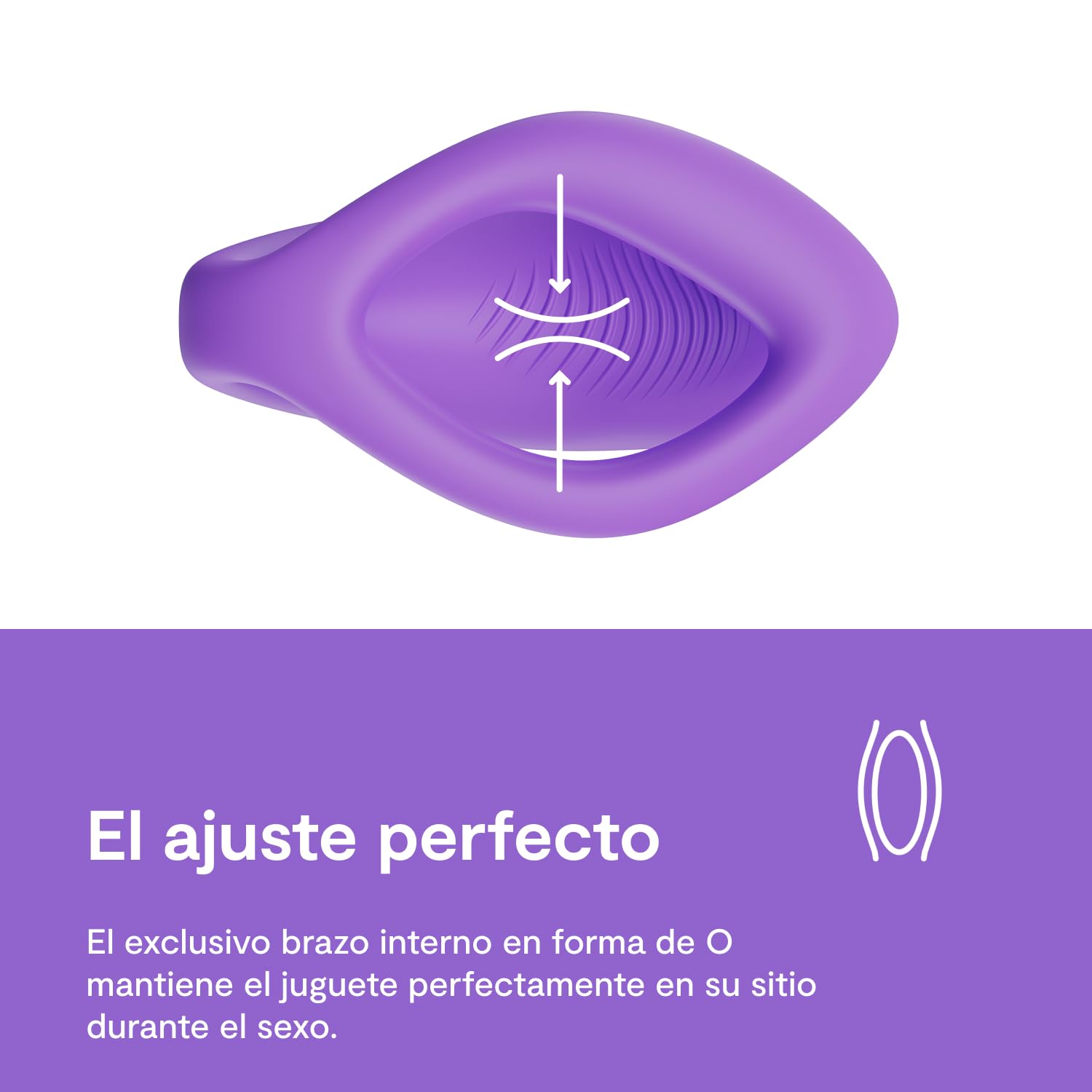 We-Vibe Sync O Vibrador para parejas | Juguete erótico en forma de C con mando a distancia | Vibración controlada por aplicación | Estimulación del punto G y del clítoris | Impermeable | Morado