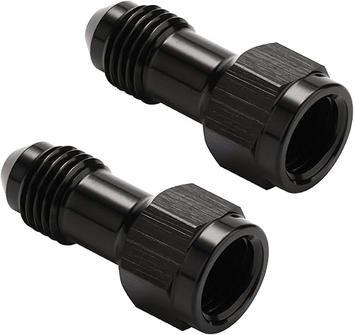 Vista 14 de 10AN hembra flare a 10AN macho Flare extensión adaptador de montaje recto aluminio negro