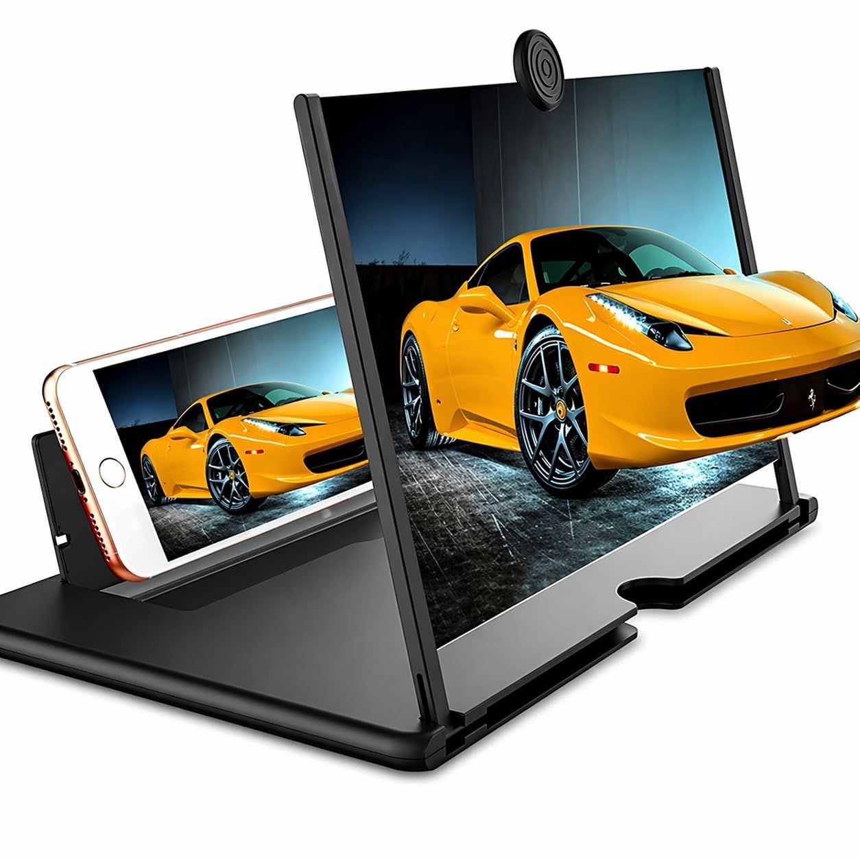 3D Mobile Screen Magnifier 12 Inch HD Foldable Phone Amplifier with Stand, Eye Protection Enlarger for Movies, Videos & Gaming, Portable Mobile Holder for All Smartphones-image-31