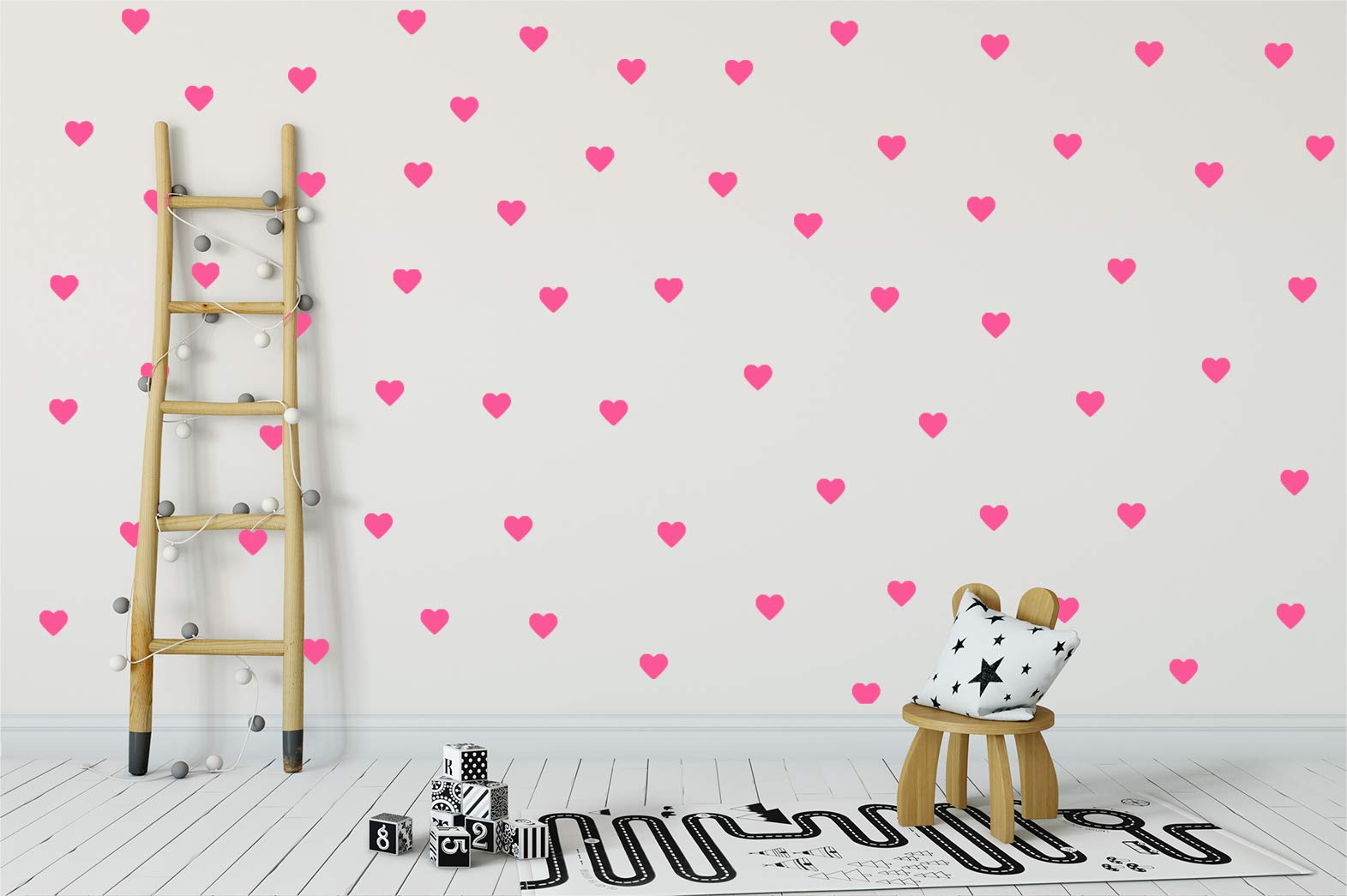 Adesivi Murali A Cuore In Vinile – Confezione Da 80 – Rimovibili E Facili Da Applicare – Nero - 3