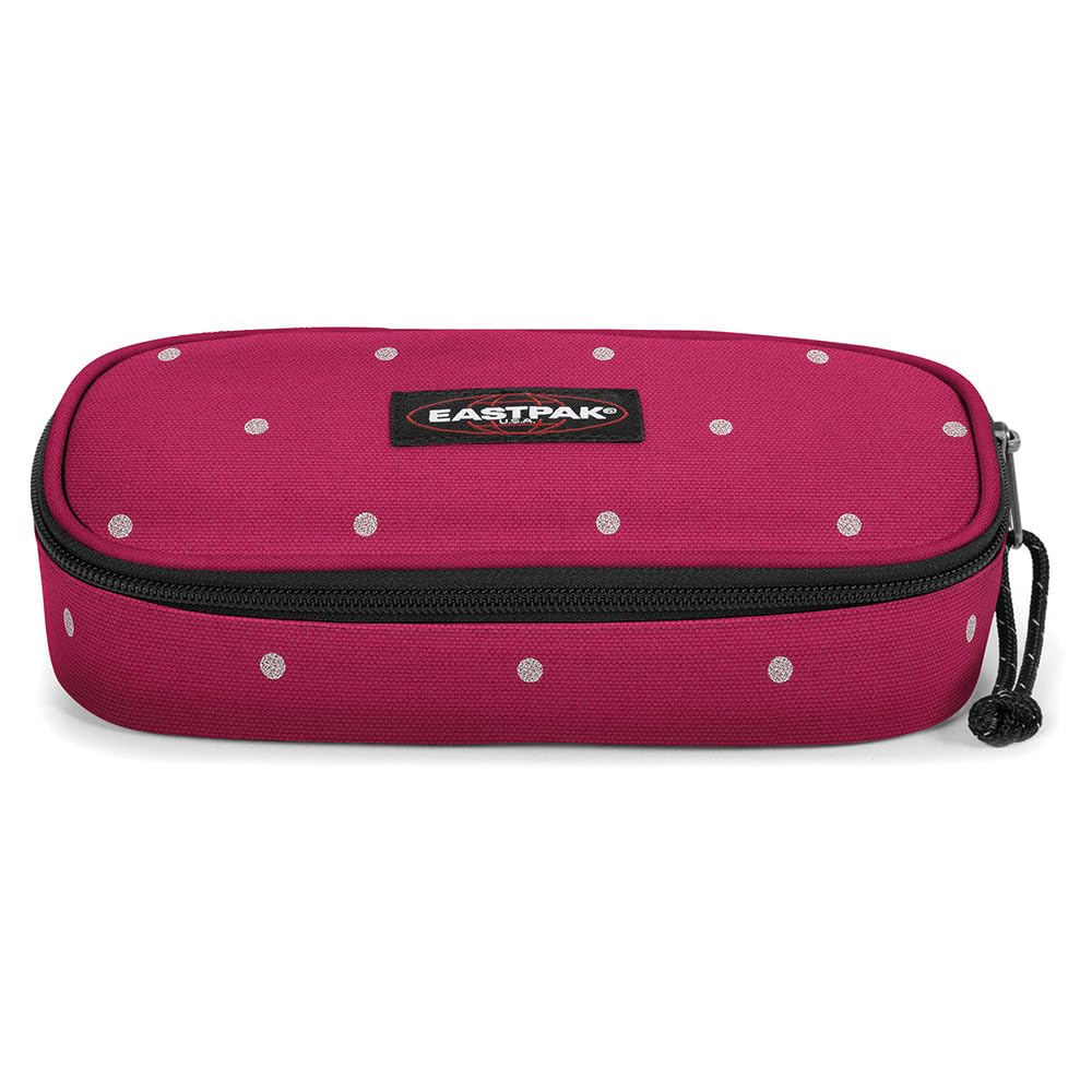 Eastpak, ovale, a pois, colore: vinaccia, colore: argento