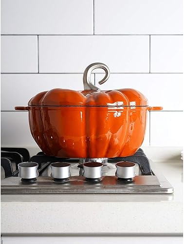 Miniatura 2 de Horno holandés de hierro fundido esmaltado de 3.76L, sartén antiadherente, sartén para estofado de calabaza, olla de sopa, cazuela, utensilios de