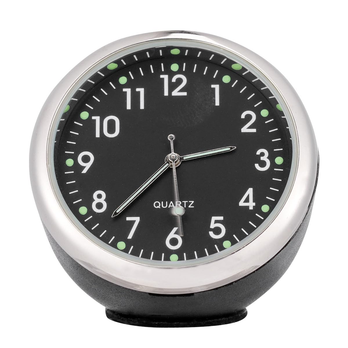 Garneck Car Quartz Clock Dashboard Luminous Compact Analog Vehicle Clock with Black Case for Cars Trucks Suvs Interior Decoration