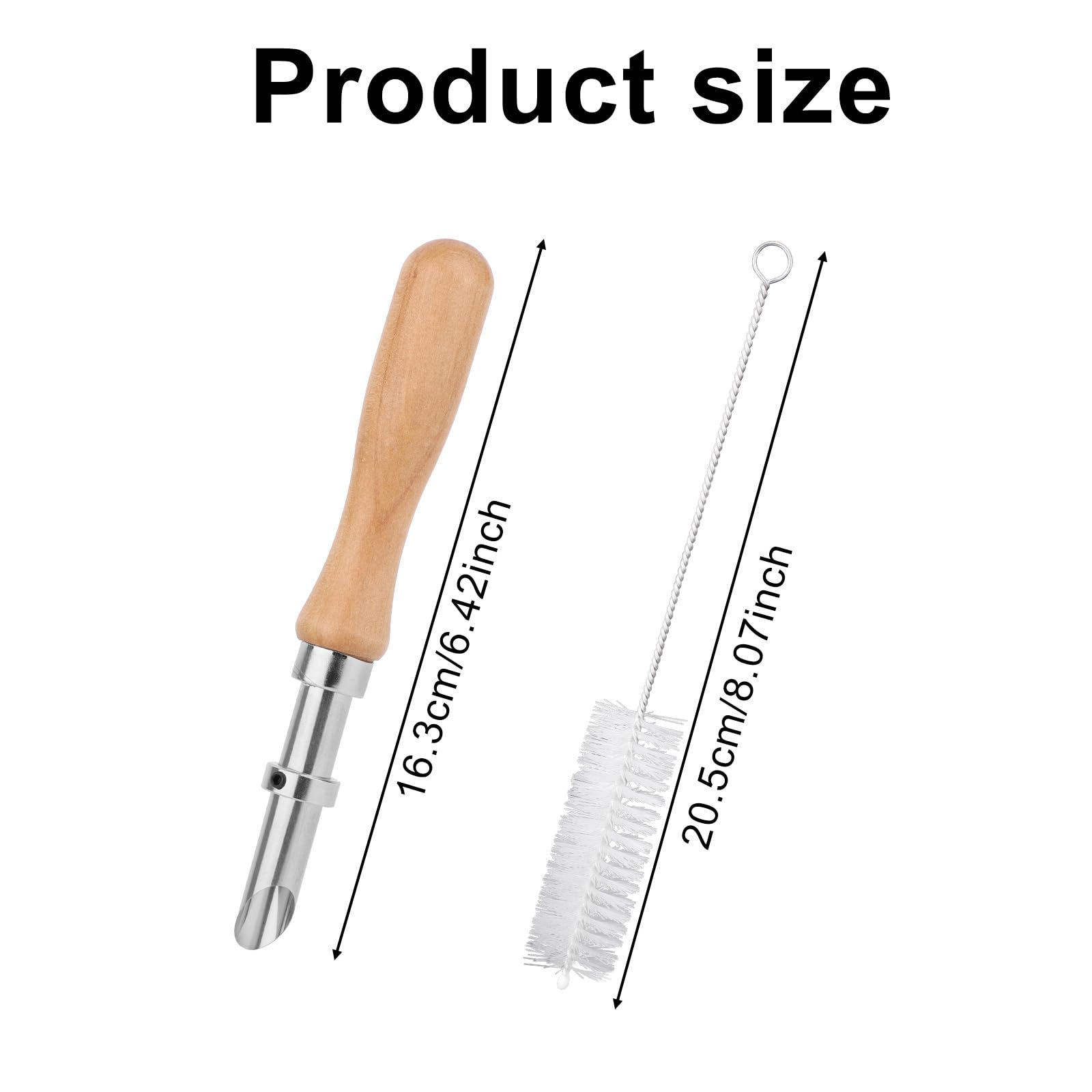 Straw Puncher For Plastic Lids, Stainless Steel Straw Cup Hole Punch Tool With Muddler And Cleaning Brush Lemonade Cutter Stand Supplies For Cafe - View #6