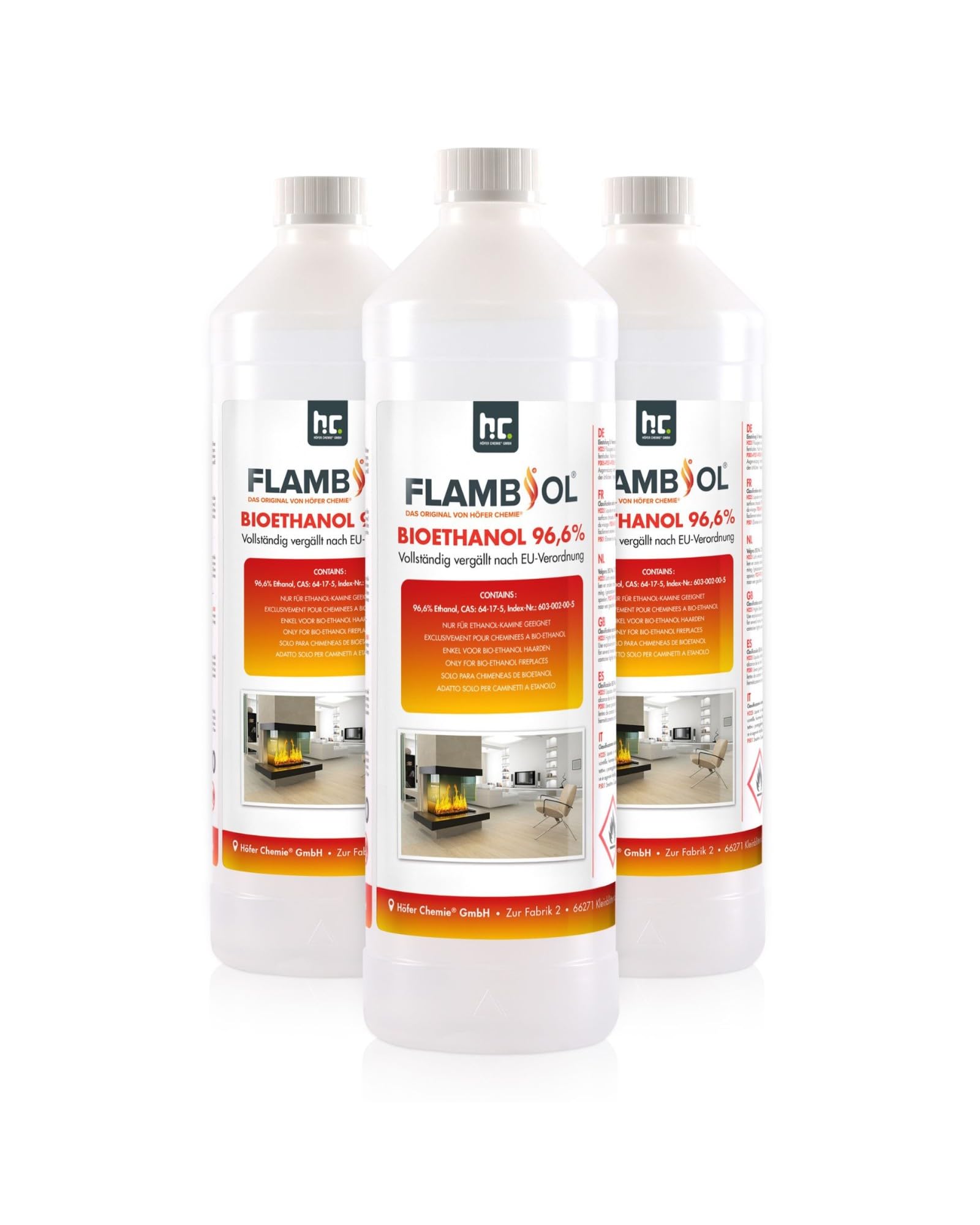 4X5L Bio-éthanol Pour Cheminées Et Lampes Sans Fumées Ni Odeurs Origine