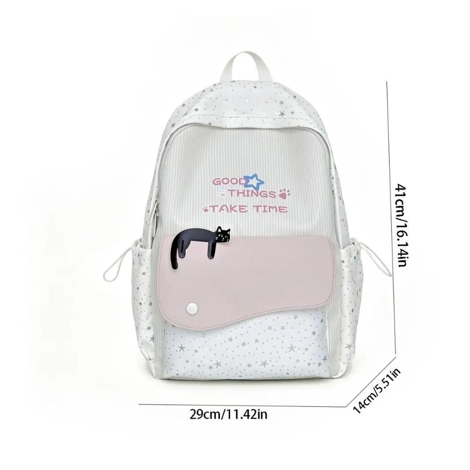 Genérico 1 mochila con estampado de estrellas de gato for estudiantes