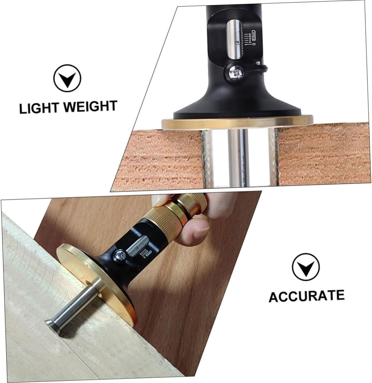 Ciieeo European-type Fine-tuning Scribe Gauge Woodworking Marking Tool with Carbide Blade Precision Carpenter Scriber for Woodworking Layout and Measurement