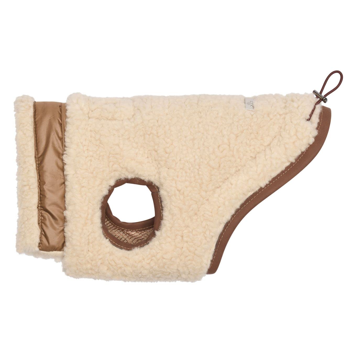 Manteau pour chien XL HV Polo Charlotte Sherpa marron cuivré, collection hiver