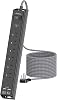 Extension Cord with Multiple Outlets 10 Ft - Power Strips with Surge Protection, Flat Plug with 6 AC Outlets 4 USB (2 USB-C Ports), Wall Mount Outlet Extender for Home Office Dorm Room Essentials