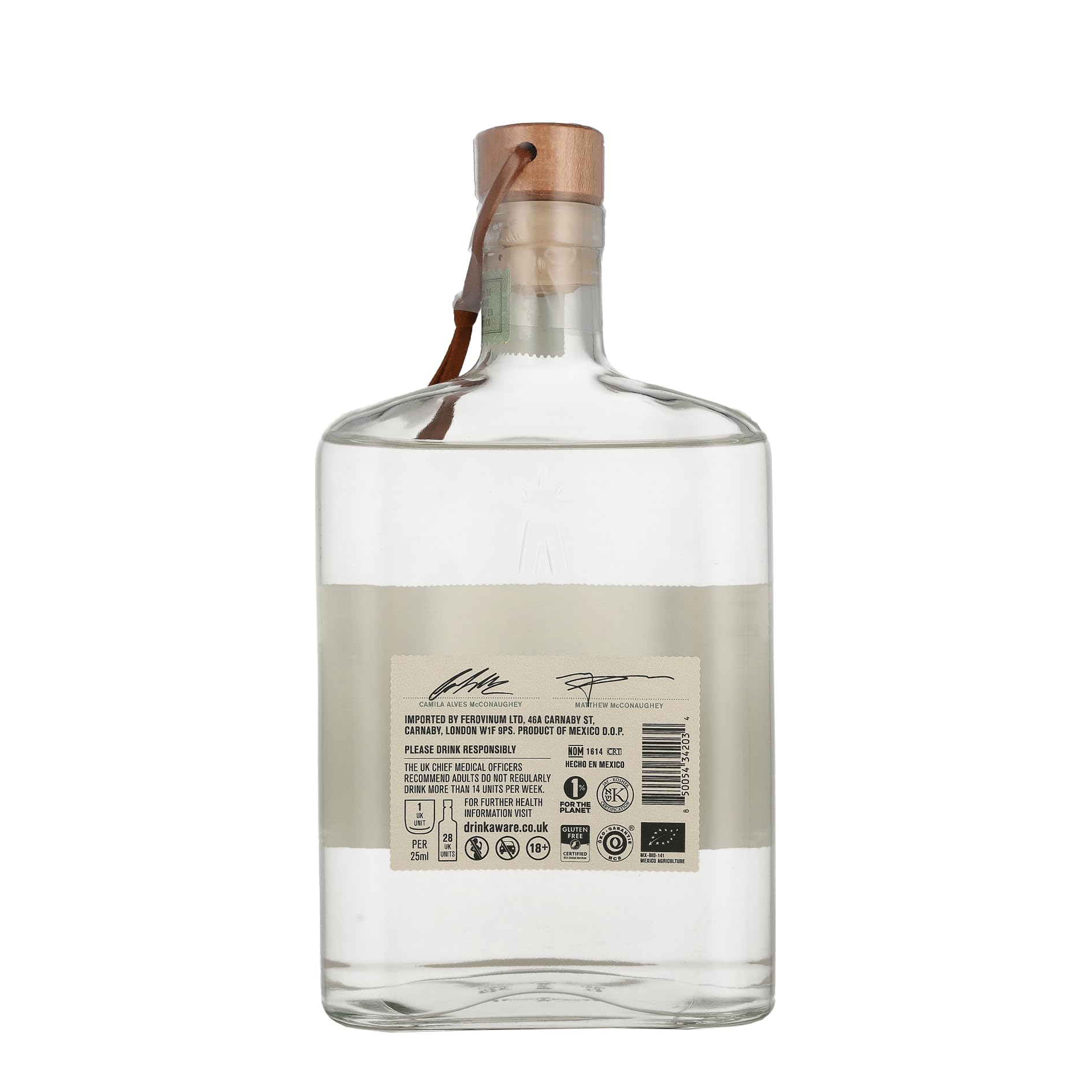 Pantalones Tequila Blanco Orgánico 100% Blue Weber Agave 700ml 40% Vol. Mexico