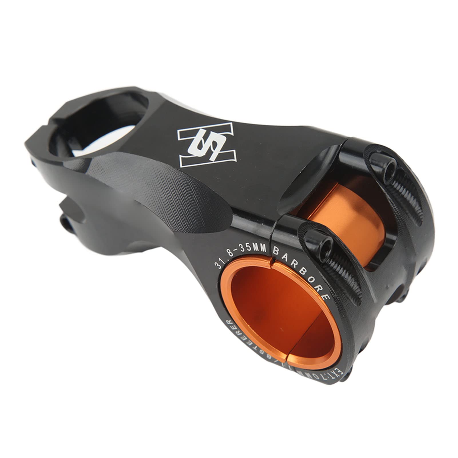 Attacco Manubrio Bici,Riser Attacco Manubrio 70 Mm Ultra Leggero ‑17 Gradi per Manubrio 35 Mm 31,8 Mm per Bici da Strada Mountain Bike(Nero)