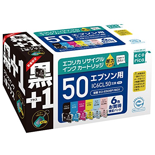 Amazon.co.jp: エコリカ リサイクルインクカートリッジ EPSON 6色