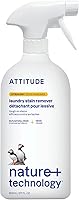 ATTITUDE Laundry Stain Remover Spray: Plant-Based, Vegan, Citrus Zest Scent, Removes Tough Stains & Odors, 27.1 Fl Oz
