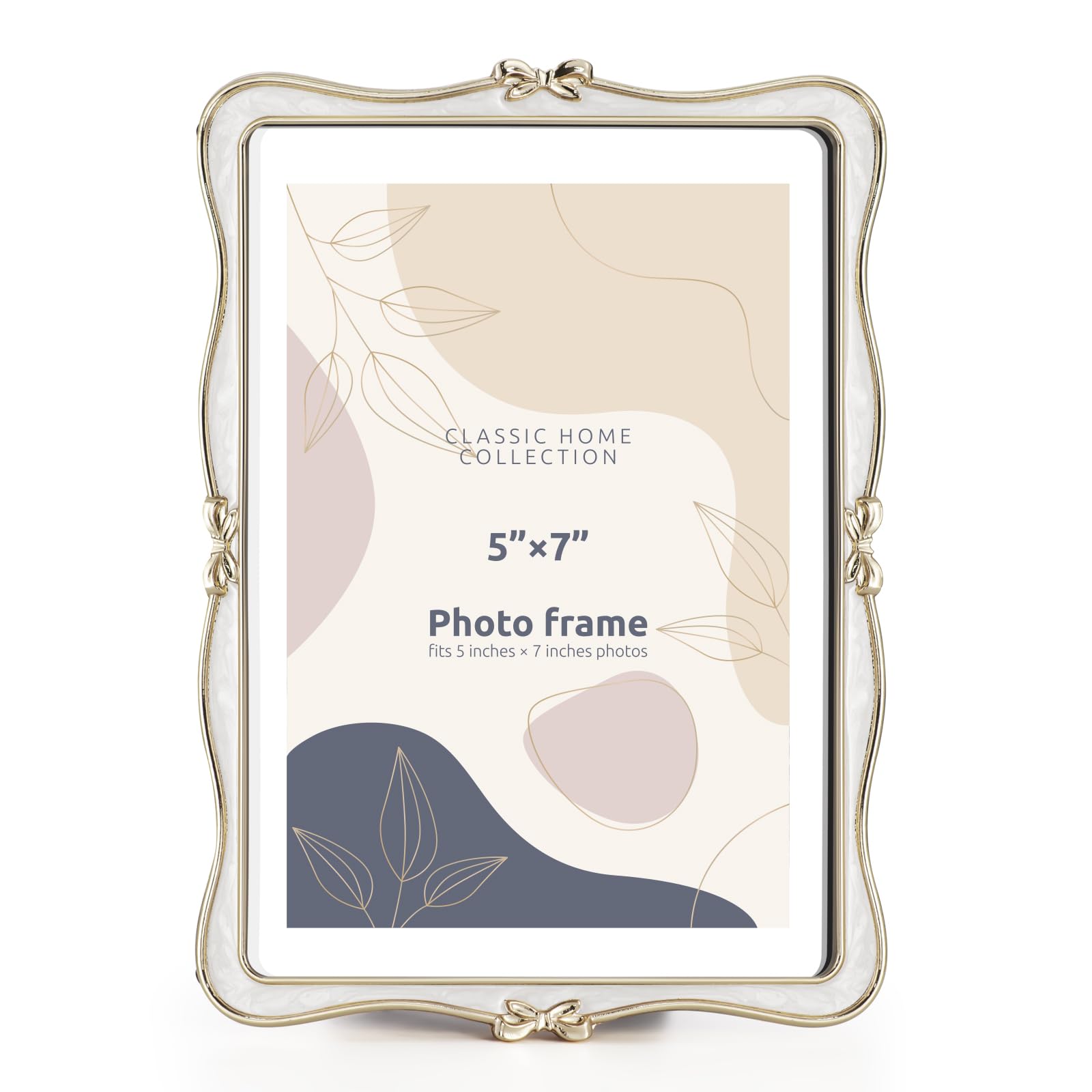 Photo 1 of Mulumu Metal Bow Picture Frame 5x7, Gold