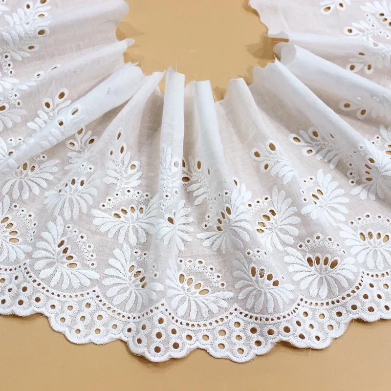 Composizione: 100% cotone, nastro in pizzo di cotone per lavori artigianali, pizzo trims-uncinetto pizzo nastro per cucito fai da te, abito da sposa, costume, ewing 3.4