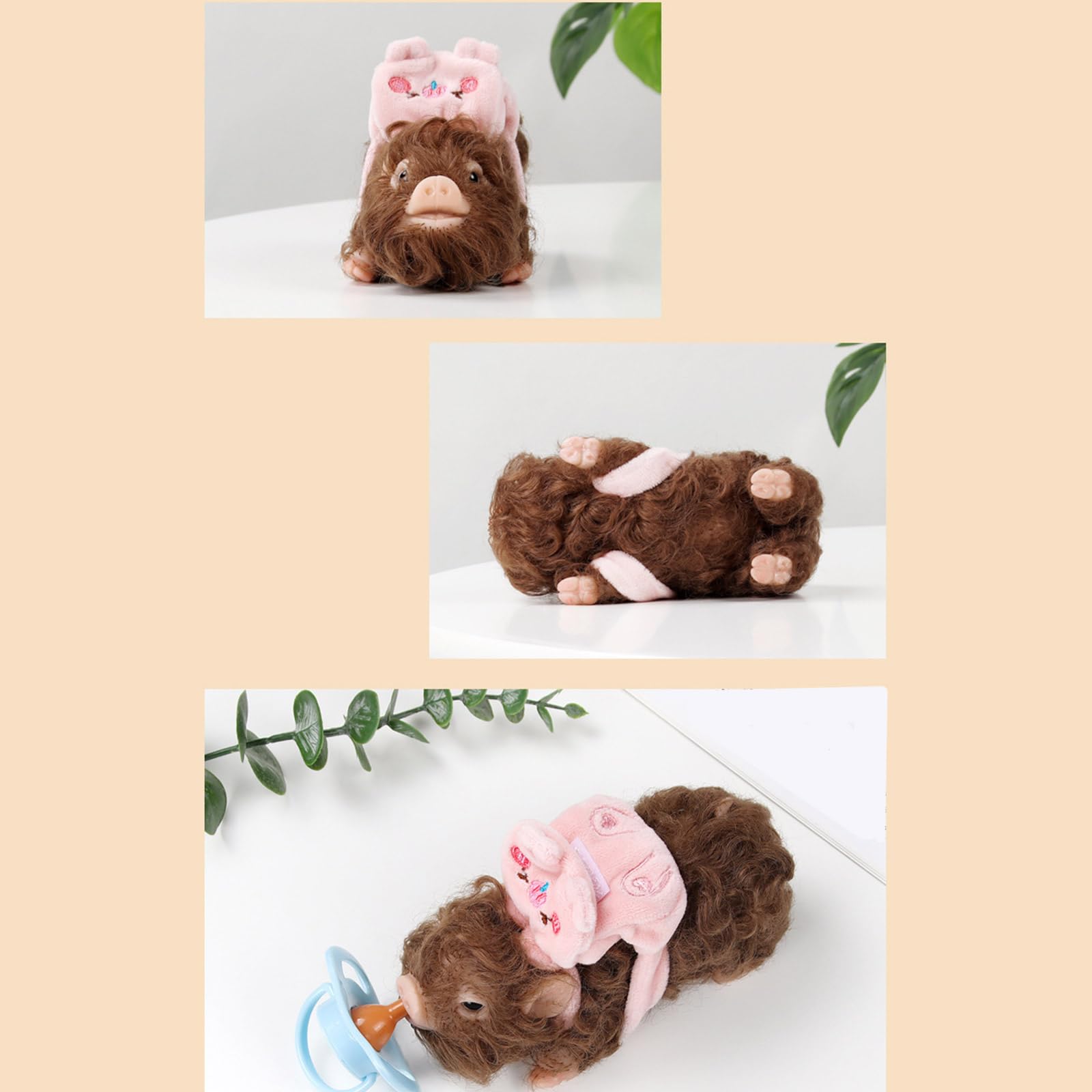 Giocattolo Elastico da spremere in Silicone Piggy con, 2pcs Set | Bambola a forma animale elastica morbida da spremere per bambini adulti Fai finta giocare Attività Genitori