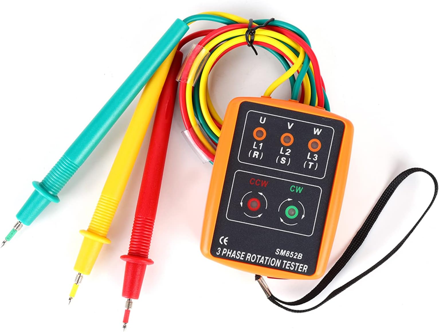 3 phase 60 V - 600 V AC sequential order presence rotation indicator detector meter 20 Hz to 400 Hz LED and Buzzer tester phase display