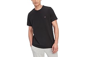 TOMMY HILFIGER Men's Flag Crew Neck Tee: Embodying Essential Style