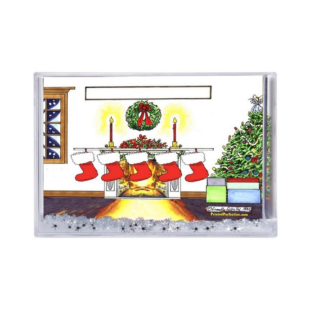 PrintedPerfection.com Personalized Christmas Stocking - 5 Snow Globe Frame Gift