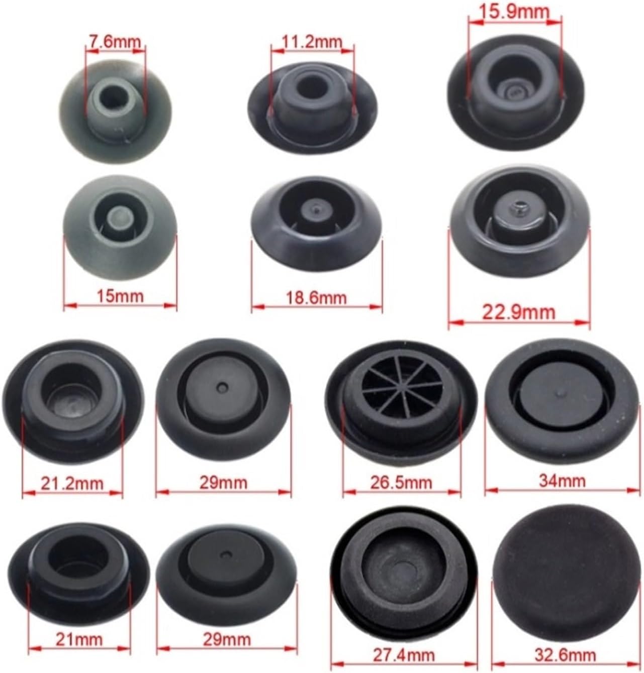 Car Plastic Hole Plug Cap Pilot Body Plugs(No3 20PCS)